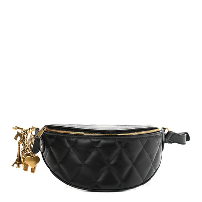 Balenciaga Calfskin Quilted XXS Souveniers Charms Belt Bag Black 1 of 9