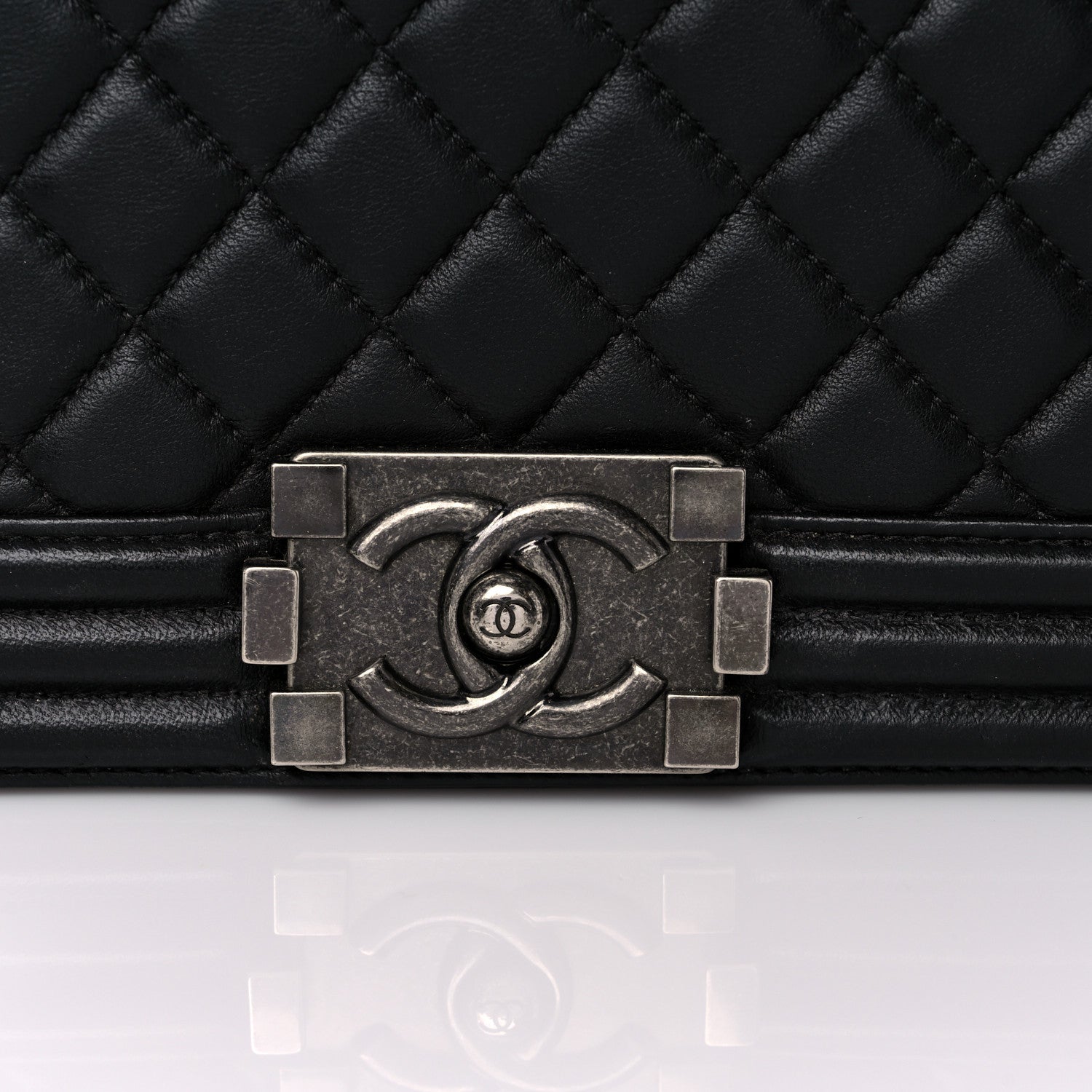 Chanel Lambskin Quilted Medium Boy Flap Black 18 of 18