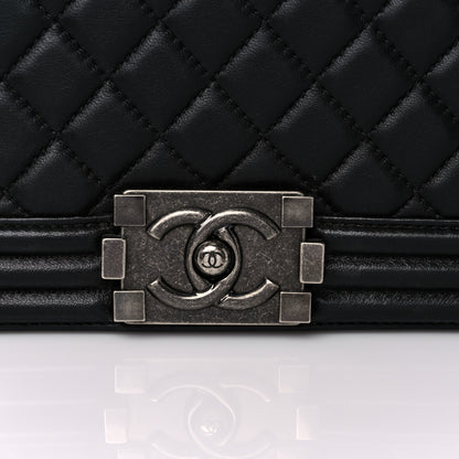 Chanel Lambskin Quilted Medium Boy Flap Black 18 of 18