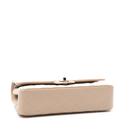 Chanel Caviar Quilted Medium Double Flap Beige Clair 3 of 10