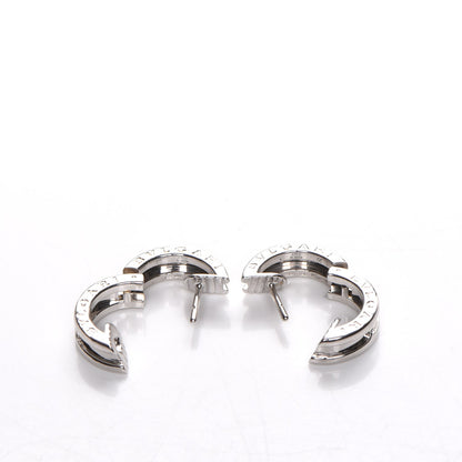 Bulgari 18K White Gold Small B.Zero1 Hoop Earrings 2 of 4
