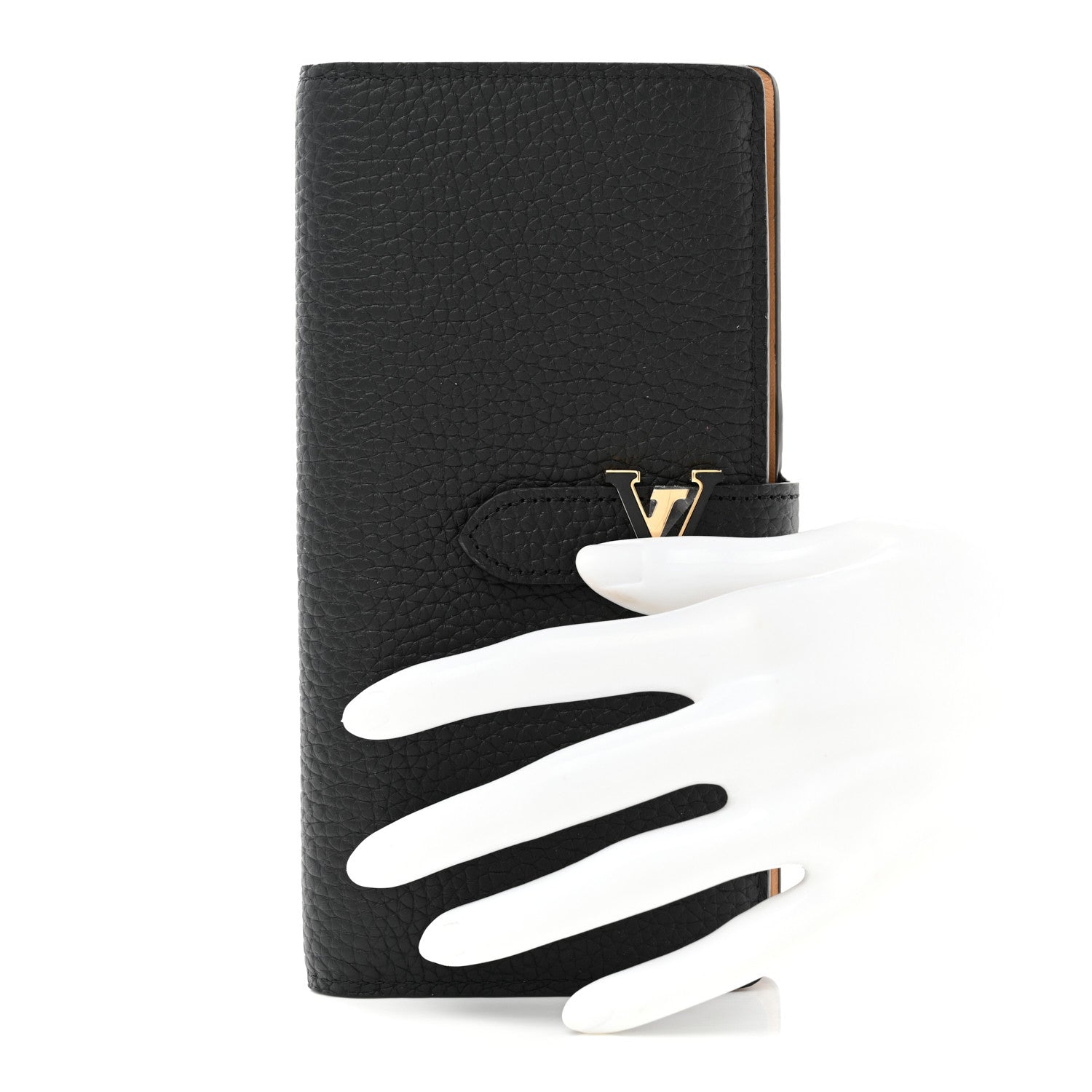 Louis Vuitton Taurillon LV Vertical Capucines Wallet Black Arizona 2 of 6