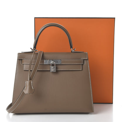 Hermes Tadelakt Kelly Sellier 28 Etoupe 12 of 12