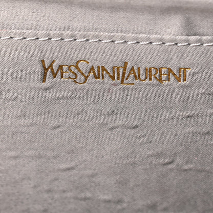 Saint Laurent Metallic Calfskin Monogram Large Belle De Jour Clutch Silver 6 of 7