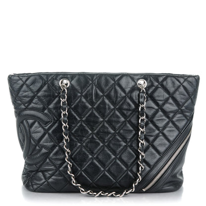 Chanel Aged Calfskin Quilted Large Cotton Club Tote Black 1 of 7
