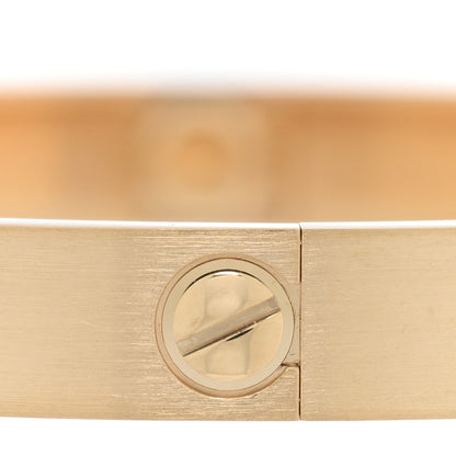 Cartier 18K Yellow Gold Brushed Finish LOVE Bracelet 18 5 of 7