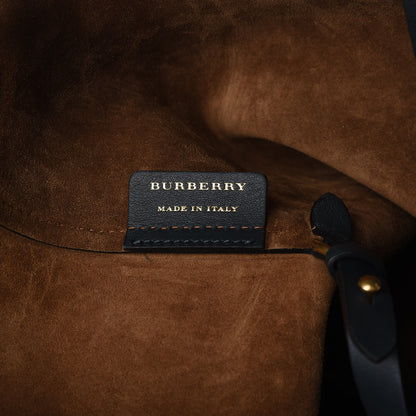 Burberry Calfskin Medium Grommet Detail Tote Dark Emerald 9 of 10