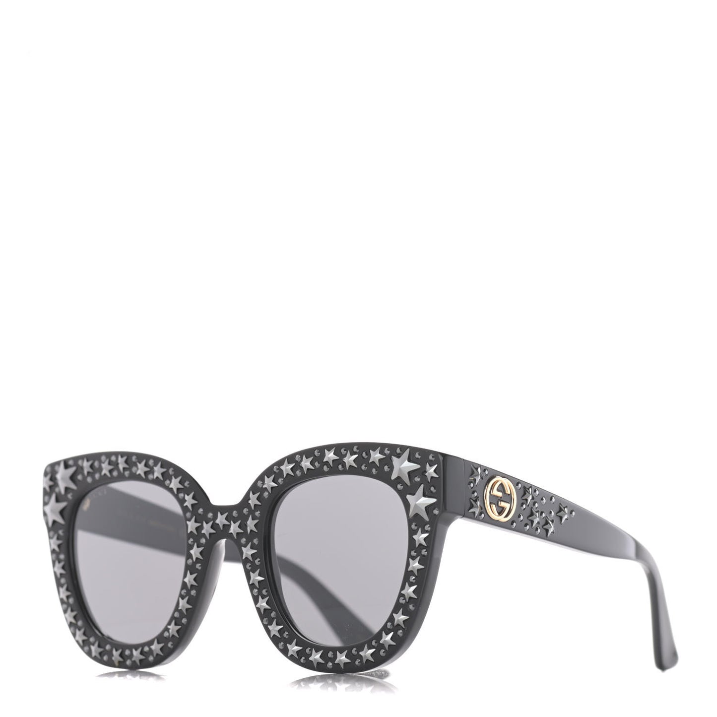 Acetate Stars Cat Eye Sunglasses GG0116S Black