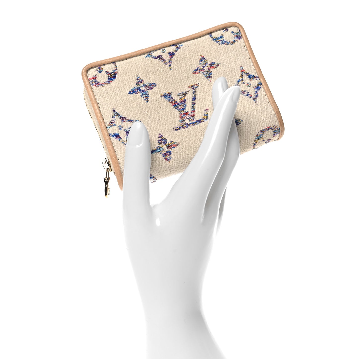 LOUIS VUITTON Monogram Jacquard Lou Wallet White