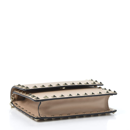Valentino Garavani Vitello Mini Rockstud Flap Wallet on Chain Camel Rose 3 of 10