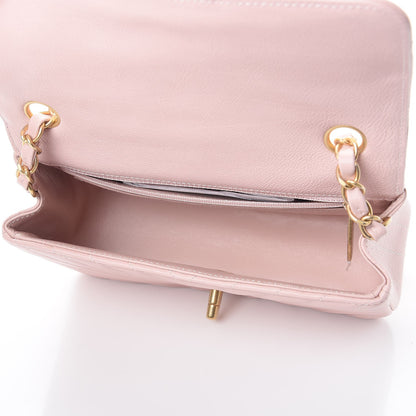 Chanel Calfskin Chevron Quilted Mini Rectangular Flap Light Pink 5 of 8
