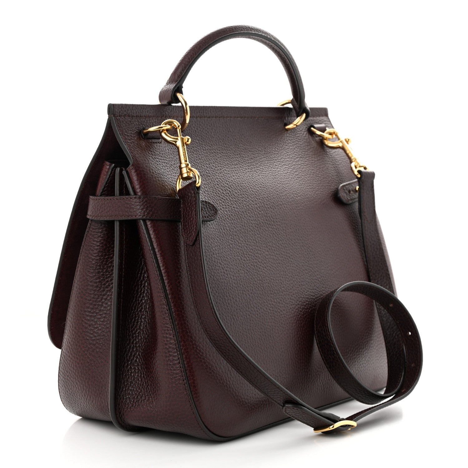 Mulberry Natural Grain Leather Amberley Satchel Oxblood 3 of 10