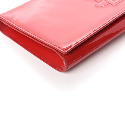 Saint Laurent Patent Monogram Large Belle De Jour Clutch Red 8 of 11