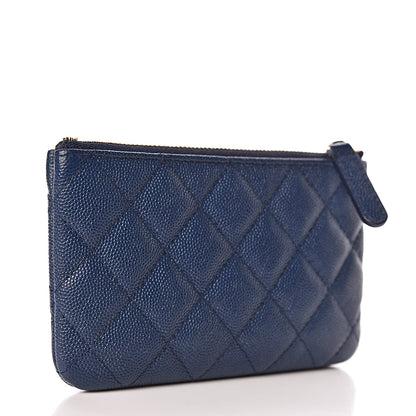 Chanel Caviar Quilted Small Cosmetic Case Navy 3 of 7