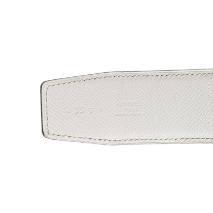 Hermes Epsom 42mm Belt Strap Colvert Blanc White 8 of 9