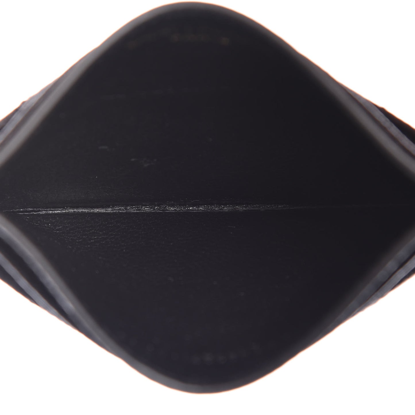 Grain De Poudre Matelasse Chevron Monogram Credit Card Case Black