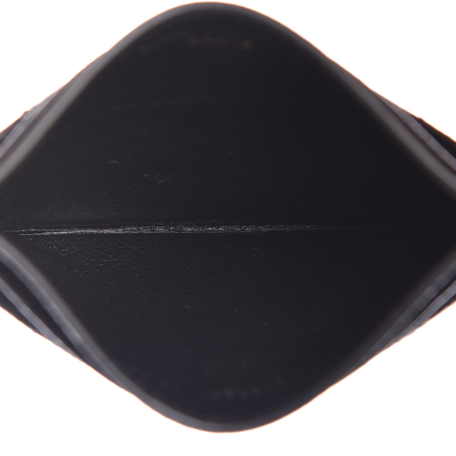 Saint Laurent Grain De Poudre Matelasse Chevron Monogram Credit Card Case Black 5 of 7