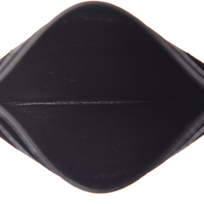 Saint Laurent Grain De Poudre Matelasse Chevron Monogram Credit Card Case Black 5 of 7