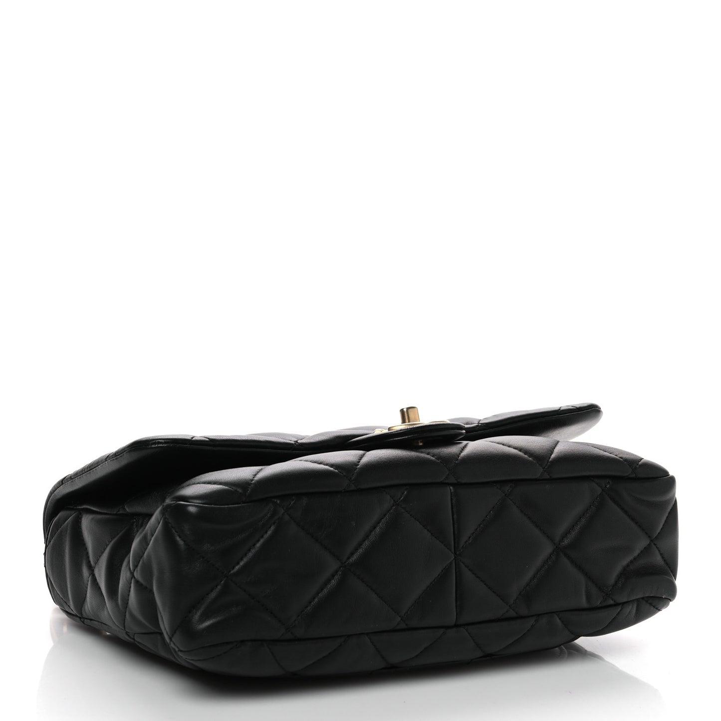 Lambskin Quilted Large Funky Town Flap Black