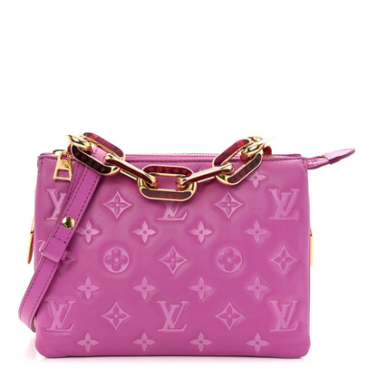 Louis Vuitton Lambskin Embossed Monogram Coussin BB Orchid 1 of 12
