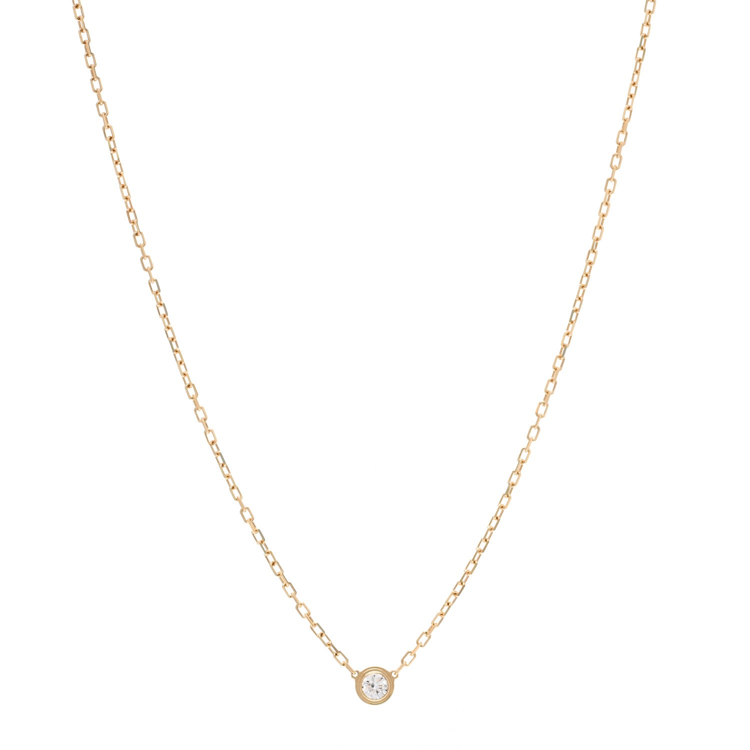 Cartier 18K Yellow Gold Diamond SM D'Amour Pendant Necklace 1 of 4
