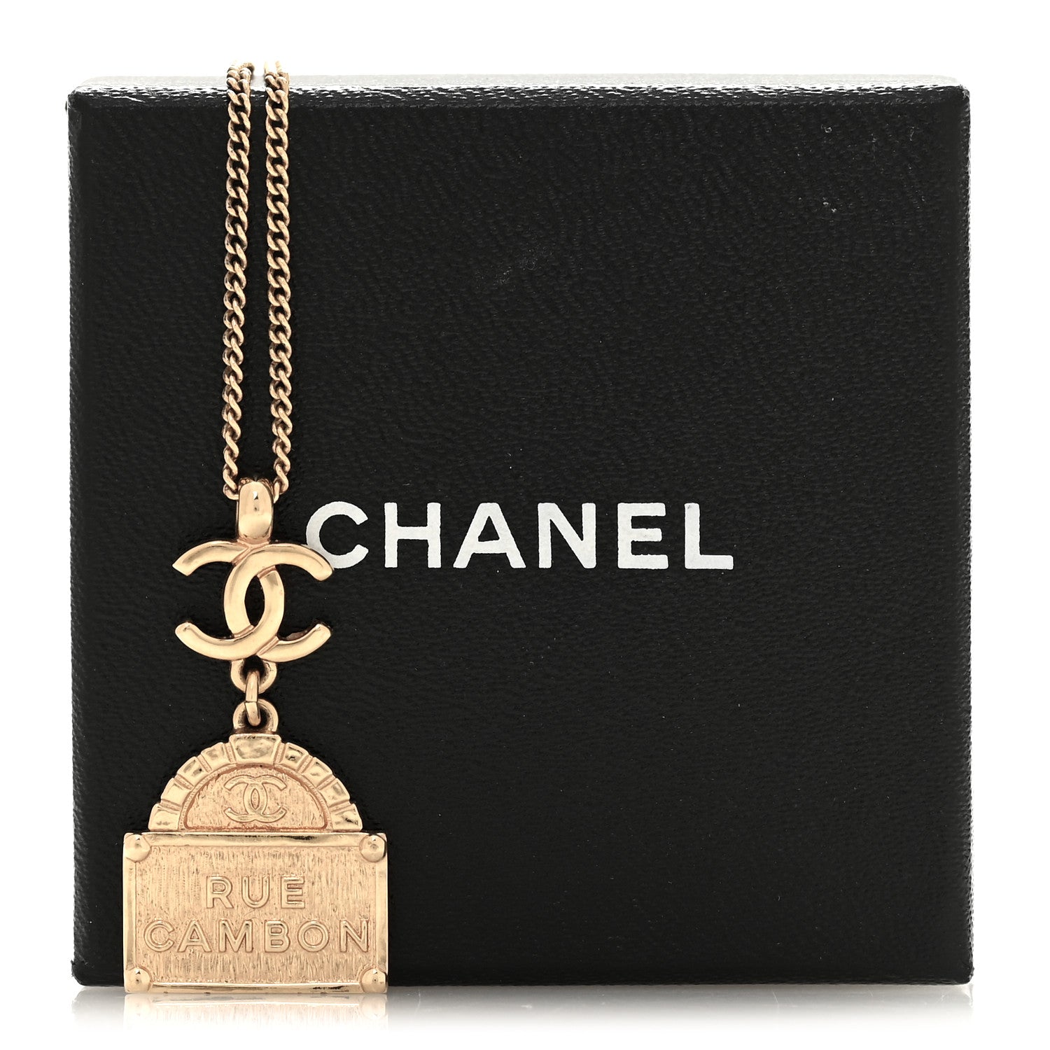 Chanel Metal CC Rue Cambon Necklace Gold 1903293 – FASHIONPHILE