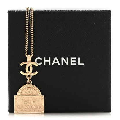 Chanel Metal CC Rue Cambon Necklace Gold 6 of 6