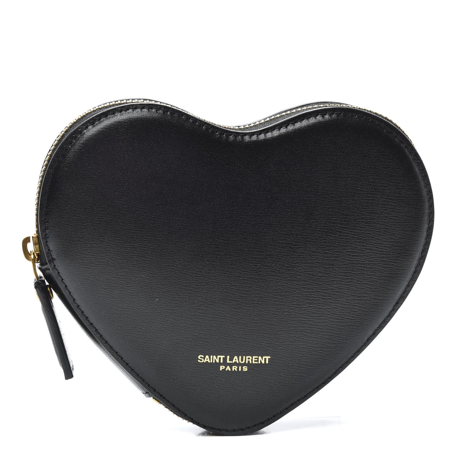 Saint Laurent Calfskin Nylon Heart Foldable Tote Bag Black 1 of 6