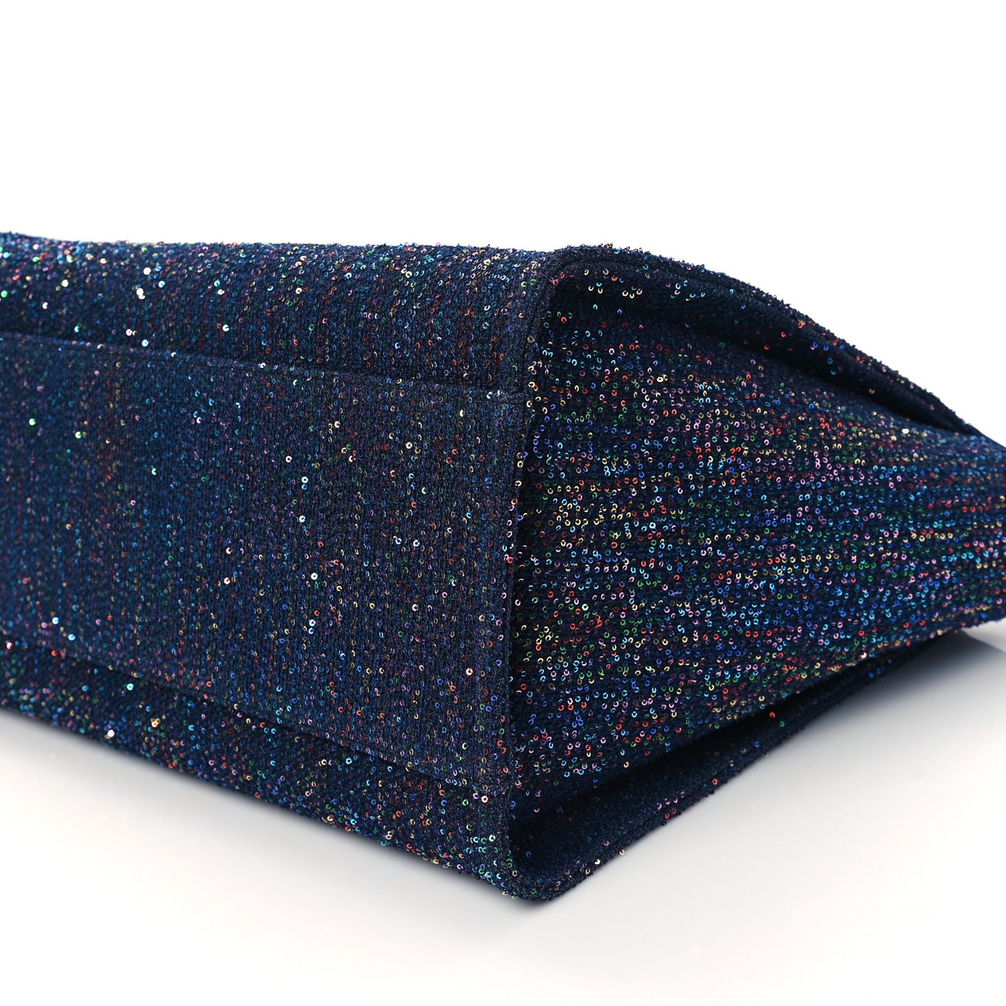 Calfskin Sequin Medium Deauville Tote Blue Multicolor