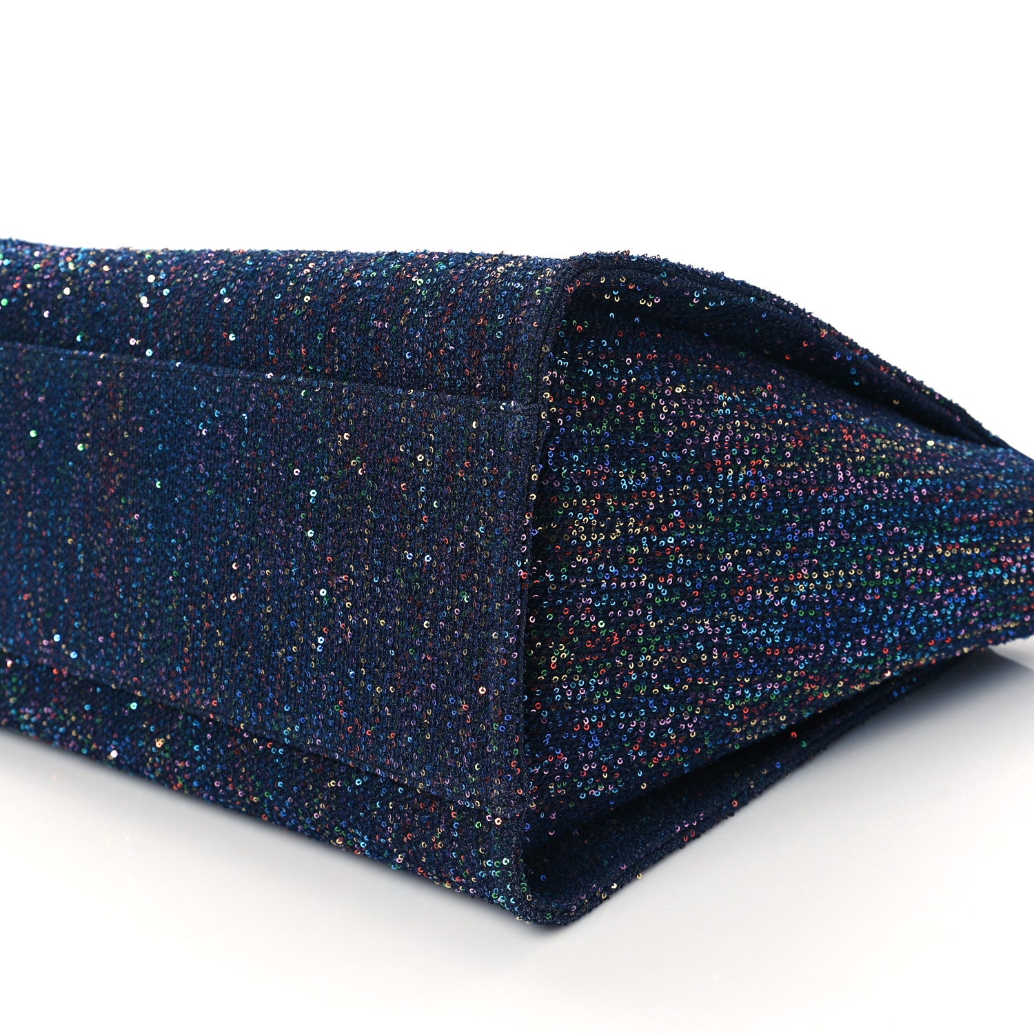 Chanel Calfskin Sequin Medium Deauville Tote Blue Multicolor 10 of 11