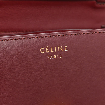 Celine Box Calfskin Small Classic Box Flap Bag Burgundy 6 of 14