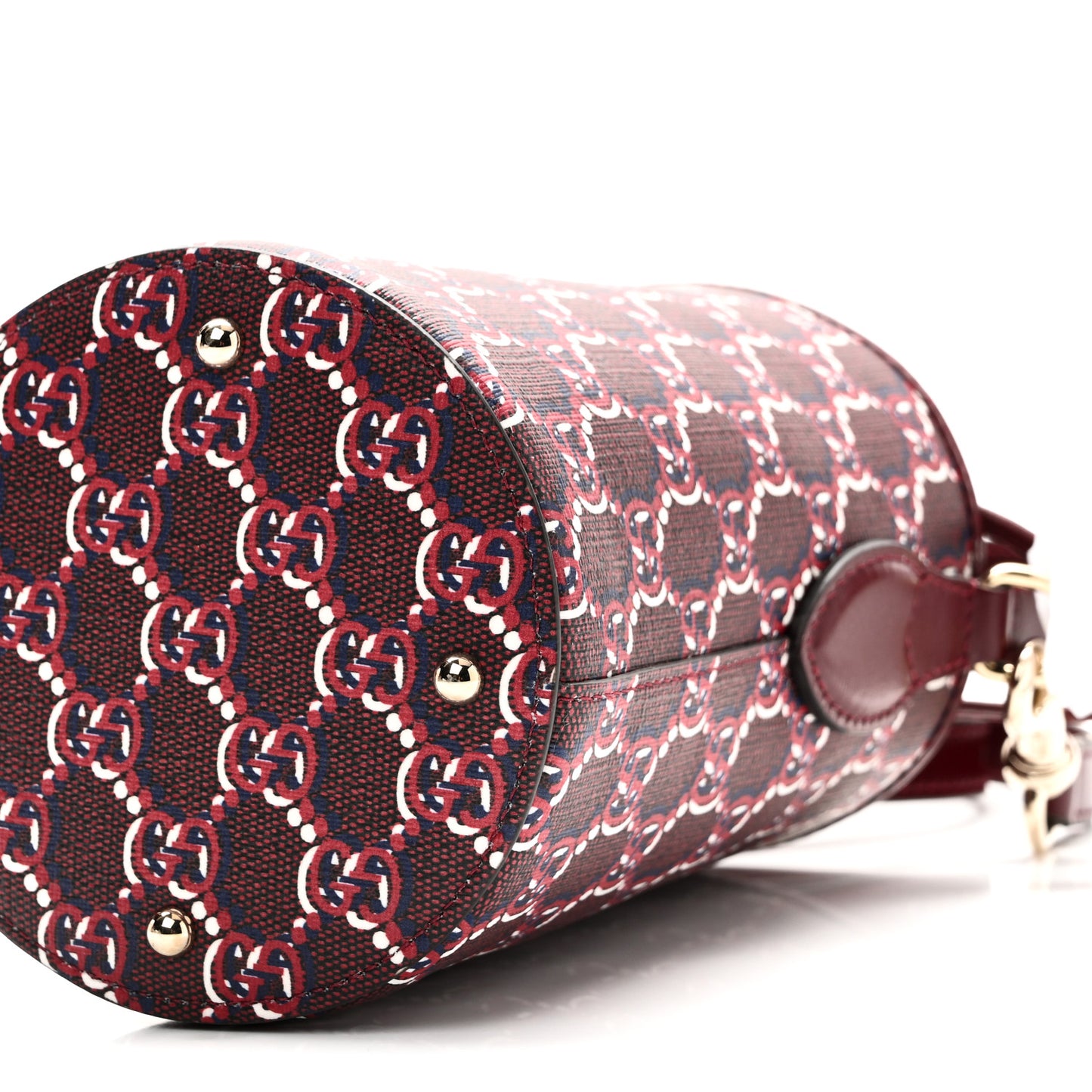 GG Shadow Monogram Mini Bucket Bag Rosso Ancora Red