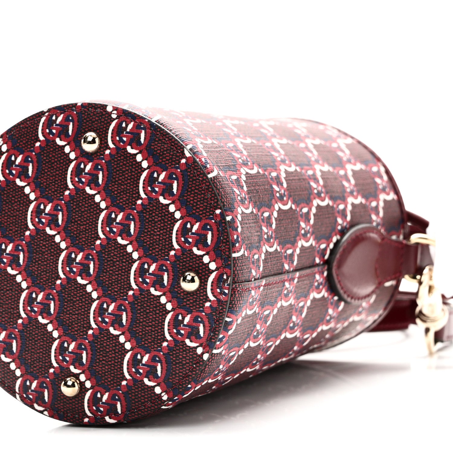 Gucci GG Shadow Monogram Mini Bucket Bag Rosso Ancora Red 9 of 9