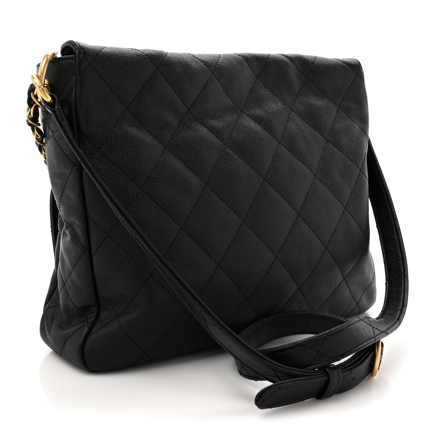 Chanel Caviar Quilted Supple Twins Hobo Bag Black 3 of 10