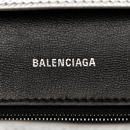 Balenciaga Metallic Soft Textured Calfskin Small Downtown Shoulder Bag Silver 6 of 10