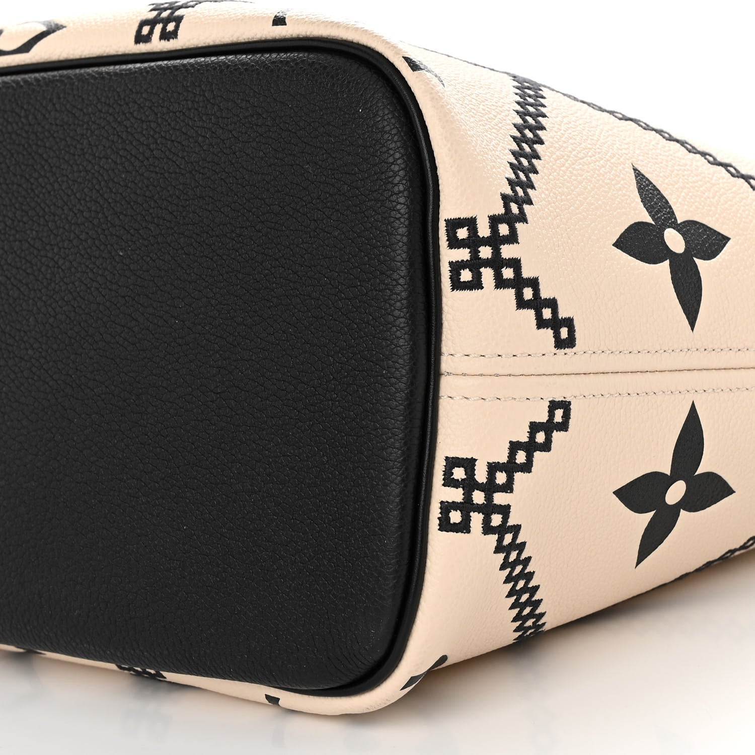 Louis Vuitton Empreinte Monogram Giant Broderies Neverfull MM Cream Black 9 of 9