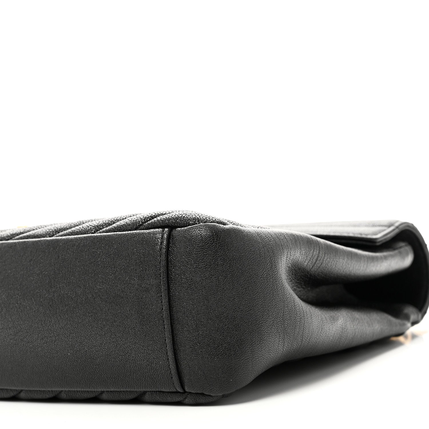 Saint Laurent Sheepskin Matelasse Chevron Monogram Large College Satchel Black 10 of 10