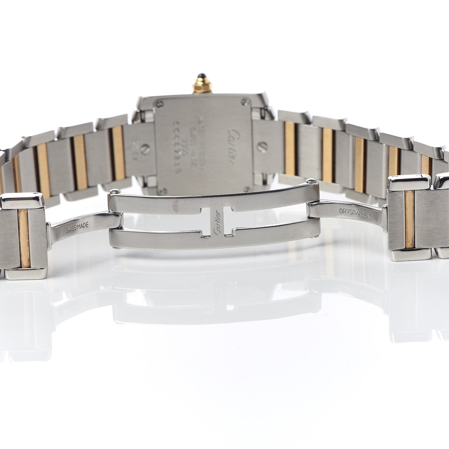 Cartier Stainless Steel 18K Yellow Gold 20mm Tank Francaise Quartz Watch 6 of 6