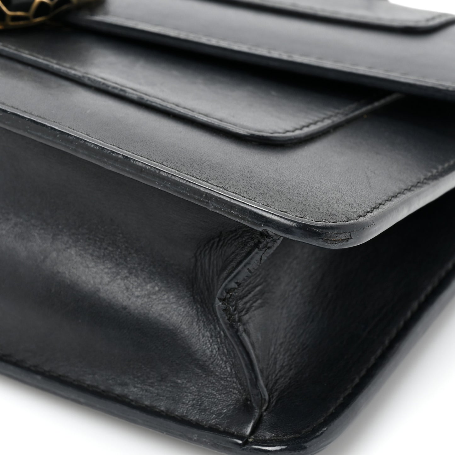 Calfskin Serpenti Forever Crossbody Bag Black