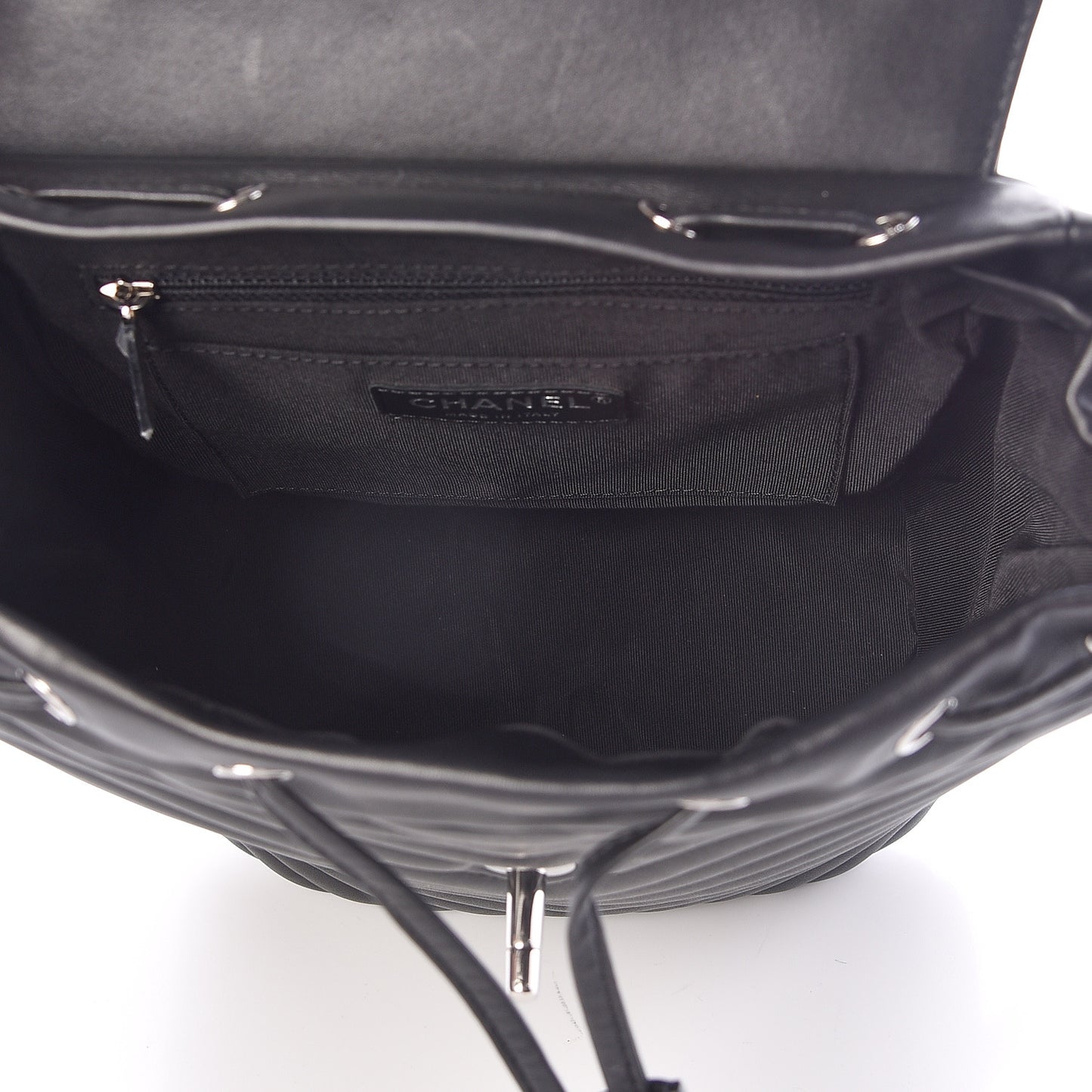 Lambskin Chevron Quilted Small Urban Spirit Backpack Black