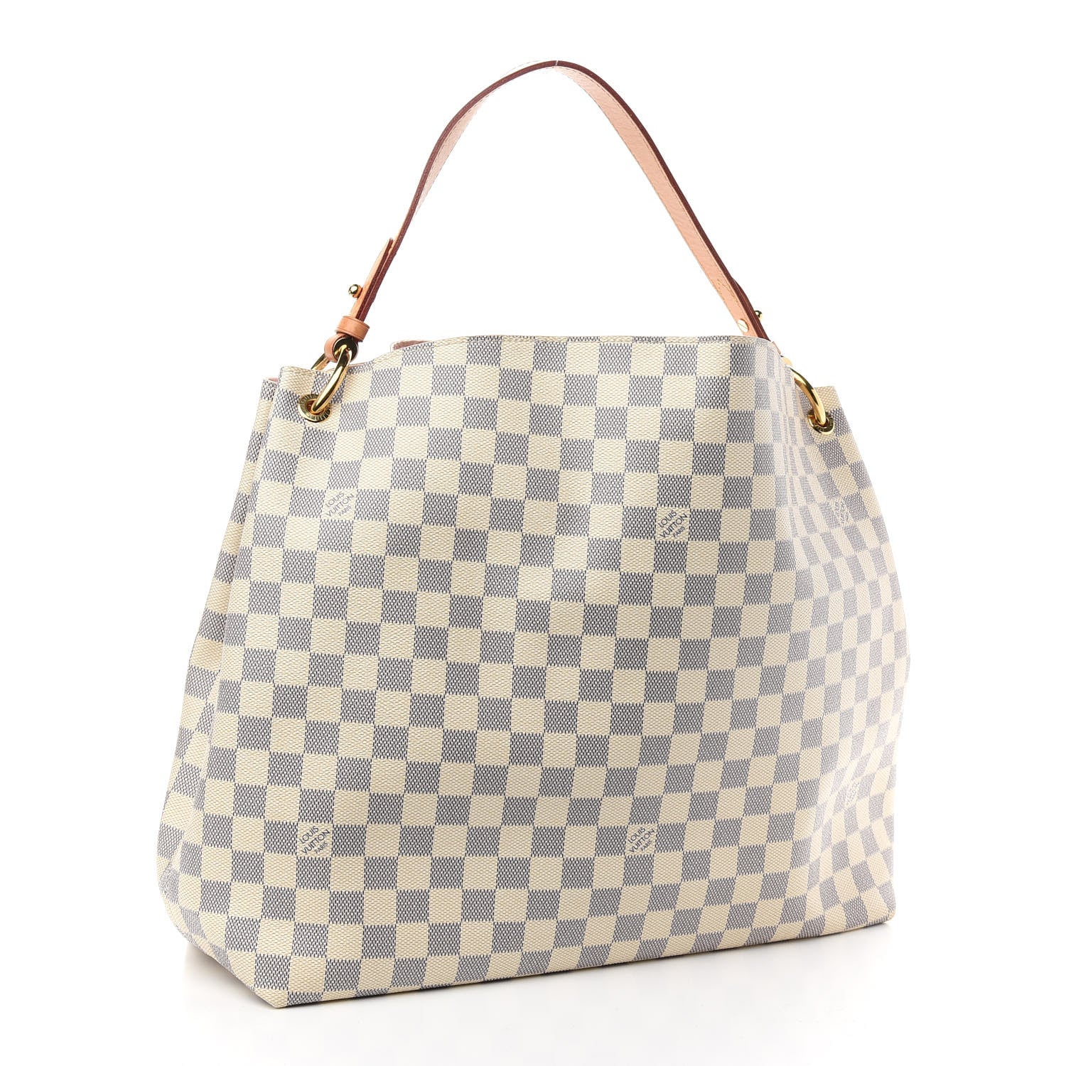 Louis Vuitton Damier Azur Graceful MM Rose Ballerine 3 of 9