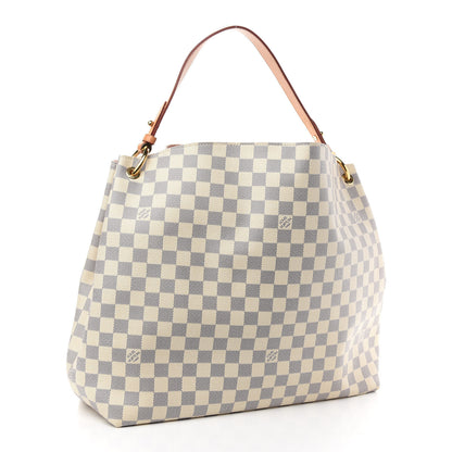 Louis Vuitton Damier Azur Graceful MM Rose Ballerine 3 of 9