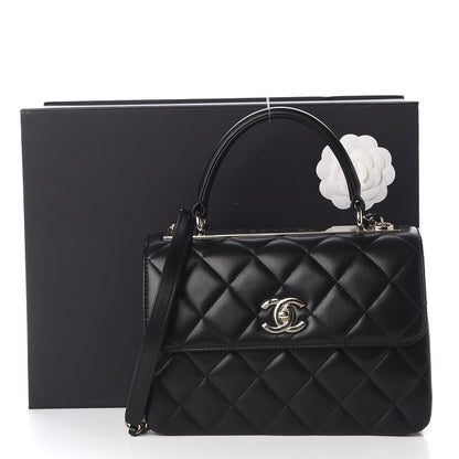 Chanel Lambskin Quilted Small Trendy CC Dual Handle Flap Bag Black 12 of 12