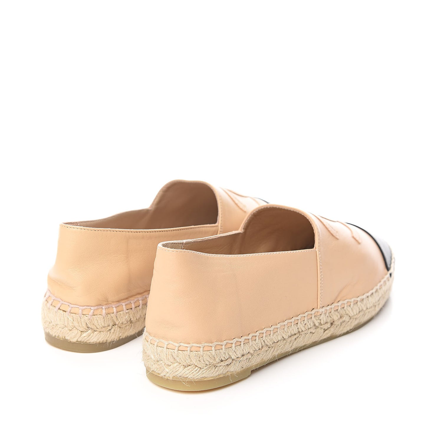 Lambskin CC Espadrilles 39 Beige Black