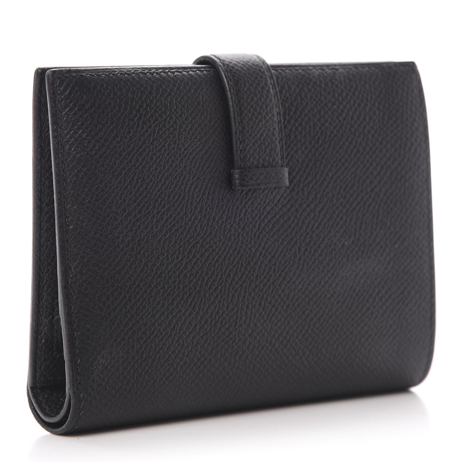 Hermes Epsom Bearn Compact Wallet Black 3 of 9