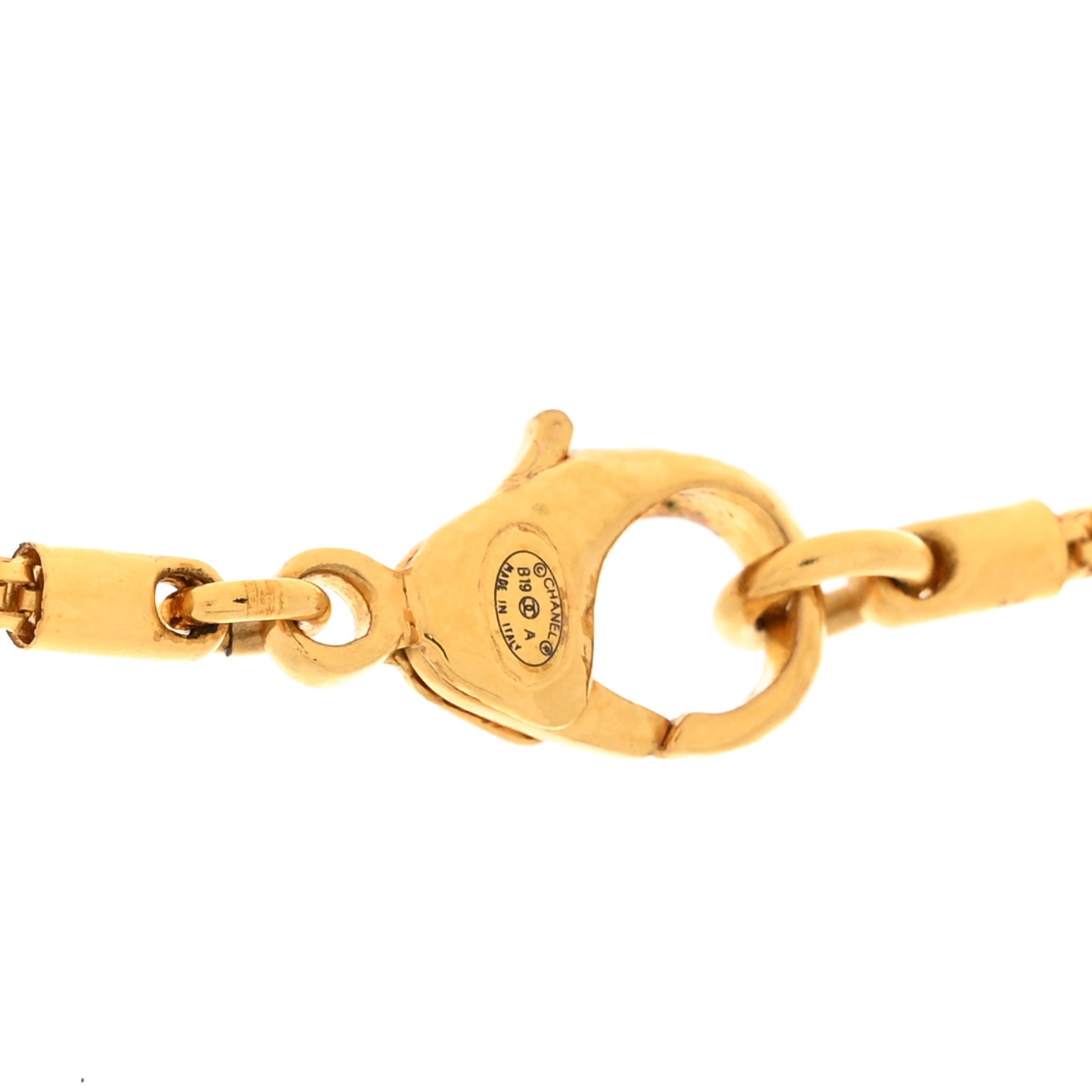 Resin Along The Nile CC Pendant Necklace Gold Black