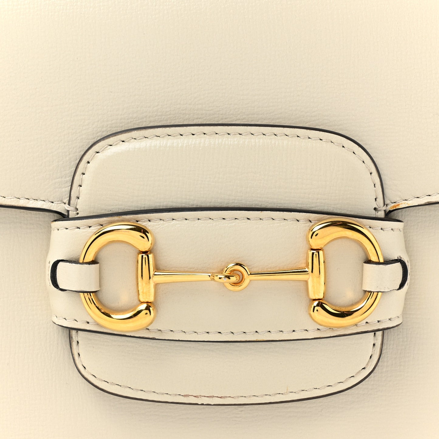 Azalea Calfskin Horsebit 1955 Shoulder Bag Mystic White