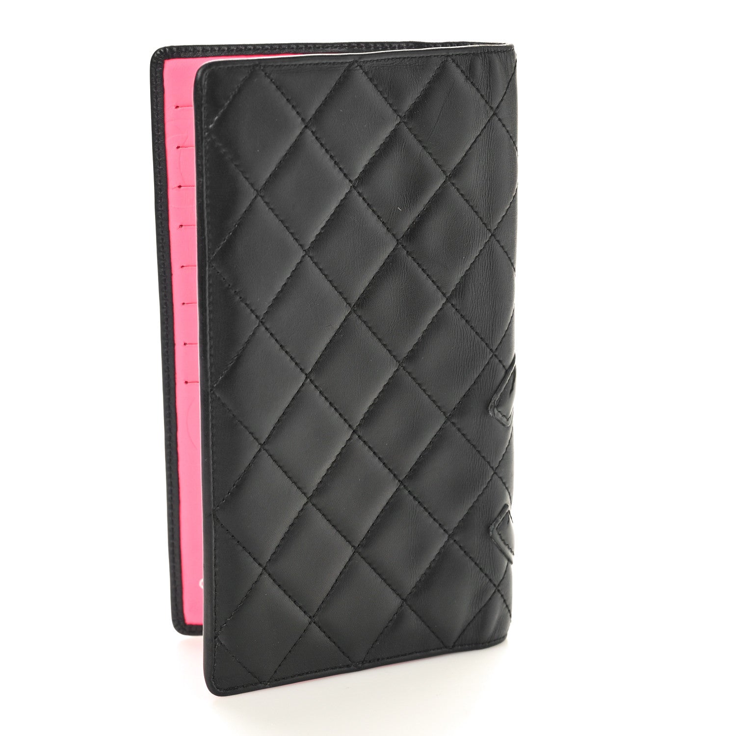 Chanel Calfskin Quilted Cambon Yen Wallet Black 3 of 10