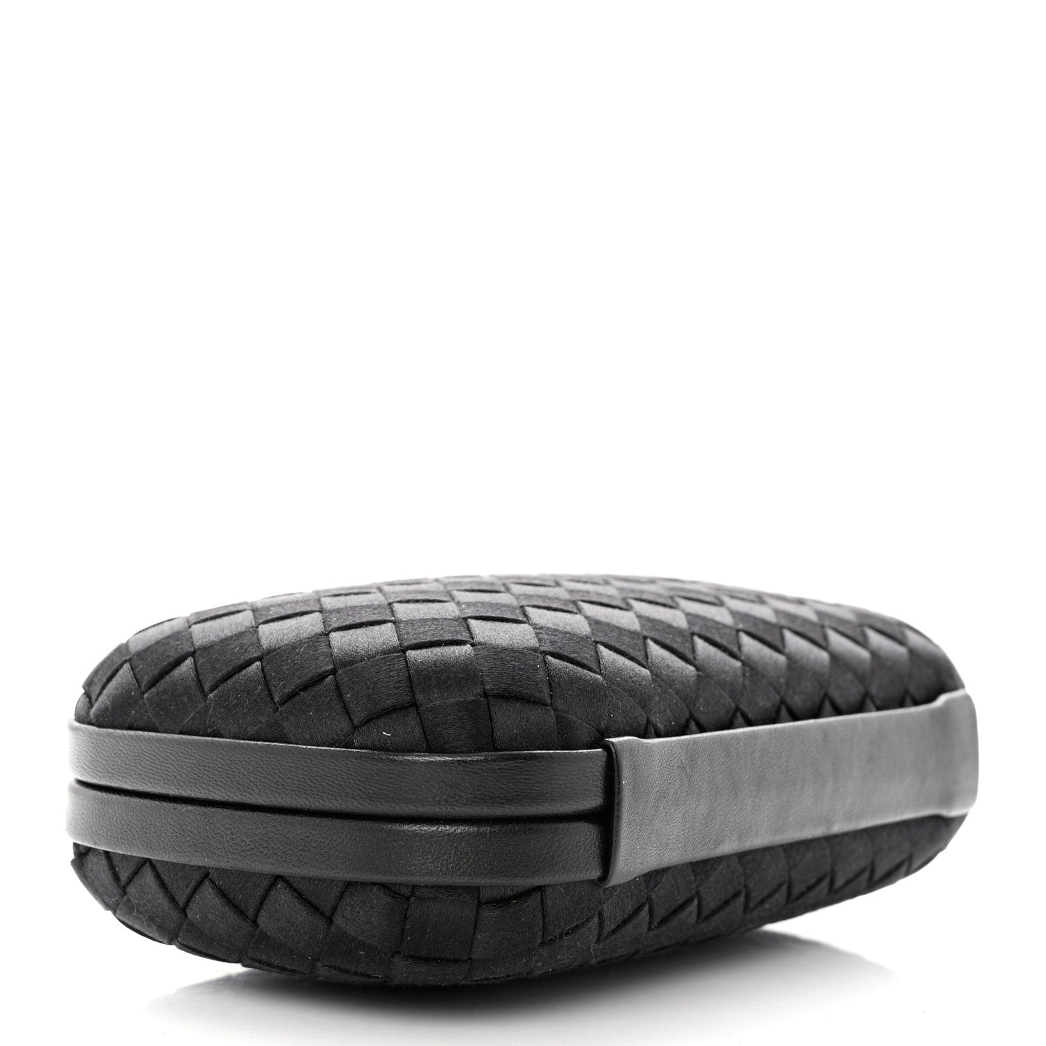 Bottega Veneta Satin Intreccio Impero Knot Clutch Black 4 of 6