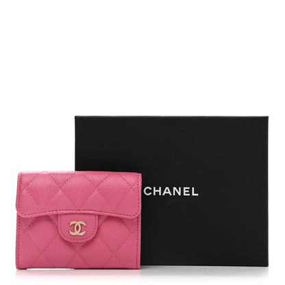 Chanel Caviar Quilted Flap Card Holder Wallet Pink 8 of 8